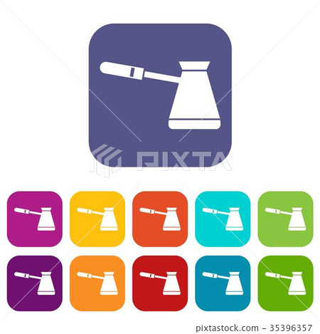 Coffee cezve icons set 35396357