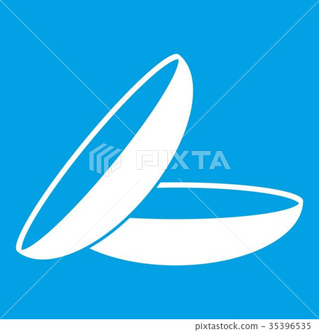 Contact lenses icon white 35396535