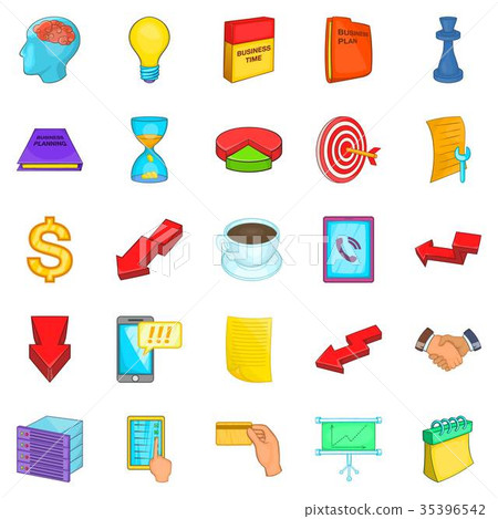 Break icons set, cartoon style 35396542