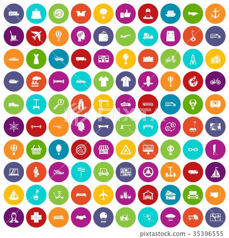 100 logistics icons set color 100 logistics icons set color 35396555