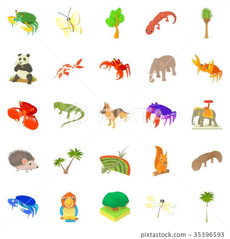 Animal husbandry icons set, cartoon style Animal husbandry icons set, cartoon style 35396593