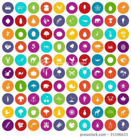 100 live nature icons set color 100 live nature icons set color 35396633