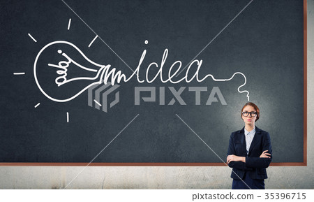 Woman at blackboard Woman at blackboard 35396715