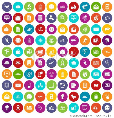 100 mail icons set color 35396717
