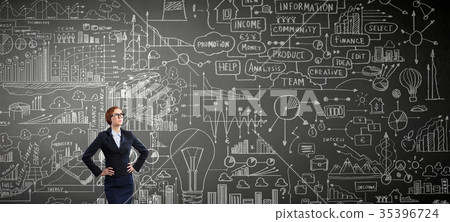 Woman at blackboard Woman at blackboard 35396724