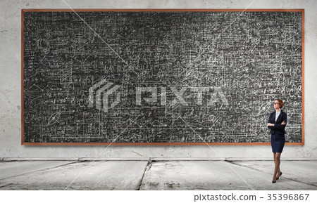 Woman at blackboard Woman at blackboard 35396867