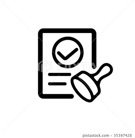 批准，通過，檢查，質量，安全，安全圖標 35397428