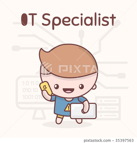 Cute chibi kawaii characters. Alphabet professions 35397563