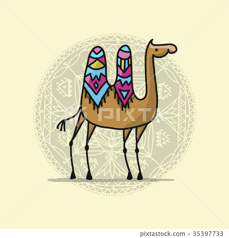 Camel, sketch for your design 35397733
