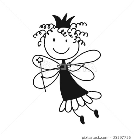 Cute little fairy, sketch for your design 35397736
