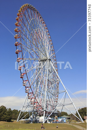 Kasai Rinkai Park Large Ferris Wheel With Stock Photo