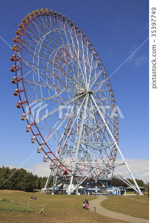 Kasai Rinkai Park Large Ferris Wheel With Stock Photo