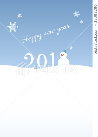 2018年新年模板模板雪人 2018年新年模板模板雪人 35398290