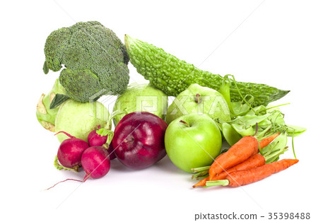 Composition with vegetables and fruits iisolated  35398488