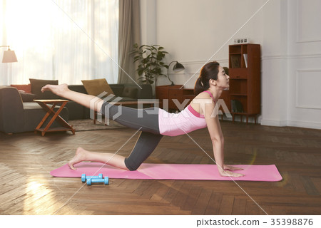 Young woman, yoga 35398876