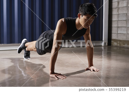 Young man, stretching Young man, stretching 35399219