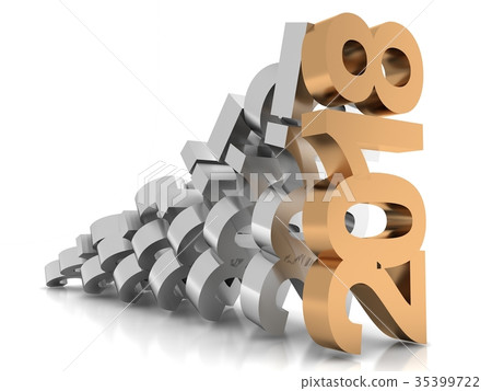 New year 2018 ,3d rendering New year 2018 ,3d rendering 35399722