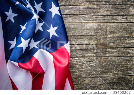 USA flag background. 35400202