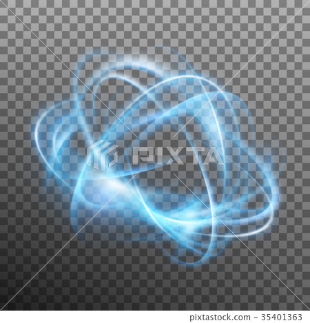 Abstract glowing ring on transparent backfround 35401363