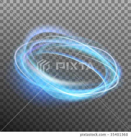 Abstract glowing ring on transparent backfround Abstract glowing ring on transparent backfround 35401368