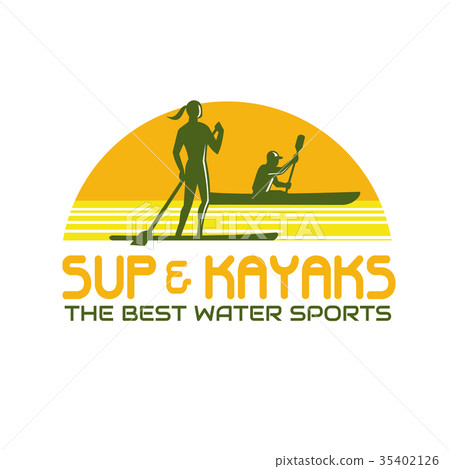 SUP and Kayak Water Sports Retro 35402126