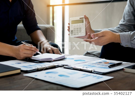 Administrator business man financial inspector and secretary mak 35402127