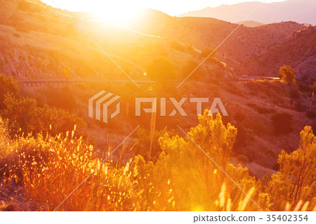 Mountains in sunrise 35402354