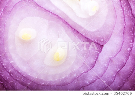 sliced red onion texture as abstract background 35402769