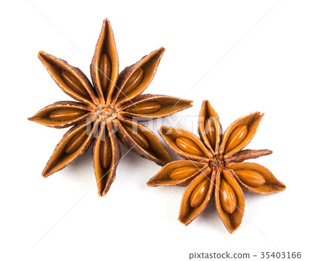 Close up star anise spice isolated Close up star anise spice isolated 35403166
