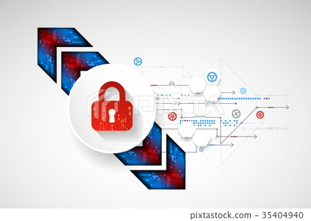 Technology security. Protection background. 35404940