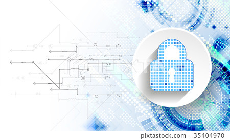 Technology security. Protection background. 35404970