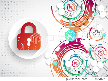Technology security. Protection background. Technology security. Protection background. 35405024
