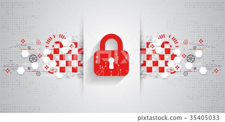 Technology security. Protection background. 35405033