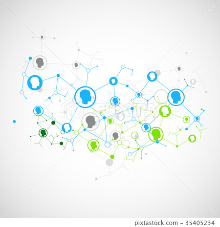 Social media vector background. Network concept. 35405234