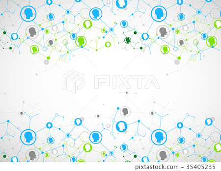 Social media vector background. Network concept. 35405235