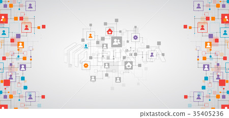 Social media vector background. Network concept. Social media vector background. Network concept. 35405236