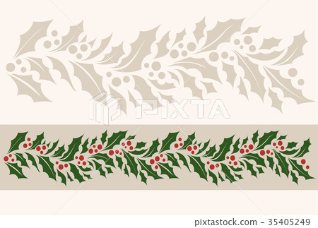 Horizontal border seamless pattern with Christmas Horizontal border seamless pattern with Christmas 35405249