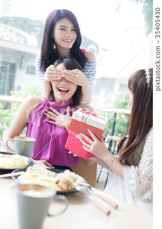 happy woman friends in restaurant happy woman friends in restaurant 35405430