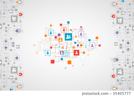 Social media vector background. Network concept. 35405777