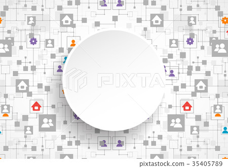 Social media vector background. Network concept. 35405789