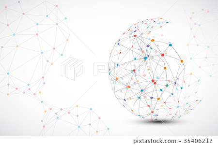 Abstract technology sphere background.  35406212