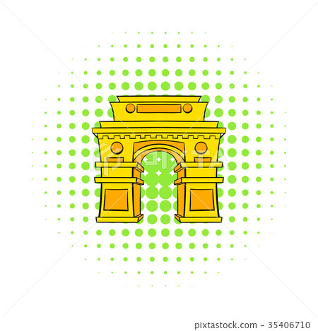 Gate, New Delhi, India icon, comics style Gate, New Delhi, India icon, comics style 35406710
