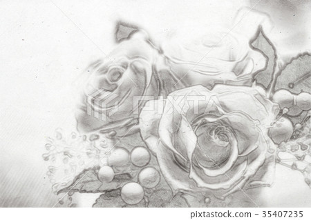 Pencil Sketching; A Gift of Preservrd Flower 35407235