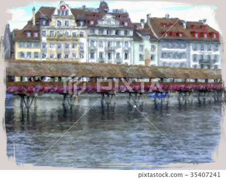 Realism Style Oil Painting; The City View Realism Style Oil Painting; The City View 35407241