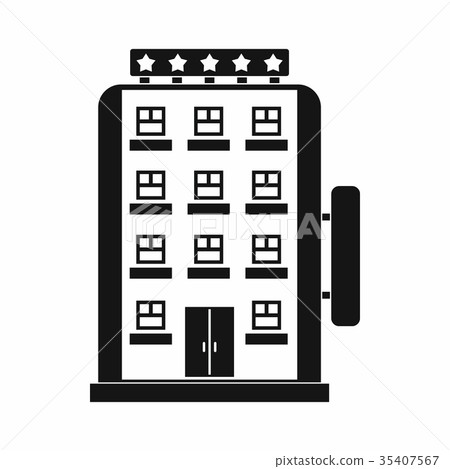 Hotel building icon, simple style Hotel building icon, simple style 35407567