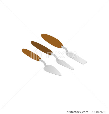 Spatulas for painting icon, isometric 3d style 35407690