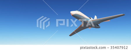 Airliner against a blue sky Airliner against a blue sky 35407912