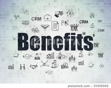 Business concept: Benefits on Digital Data Paper Business concept: Benefits on Digital Data Paper 35408949