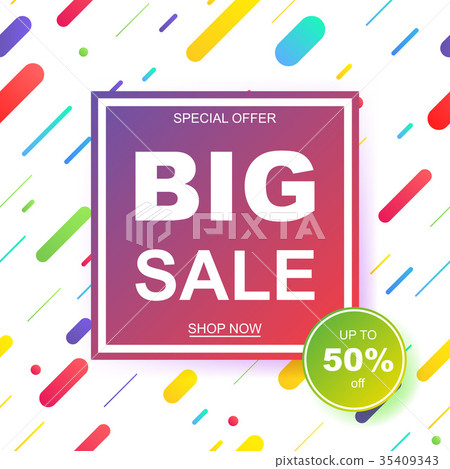 Sale banner template design. Vector illustration. 35409343