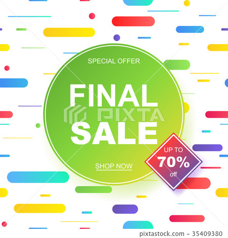 Sale banner template design. Vector illustration. 35409380